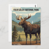 Elche im Fulufjället Nationalpark Schweden Reisen Postkarte (Vorne/Hinten)