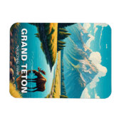 Elche im Grand Teton Nationalpark Magnet (Horizontal)