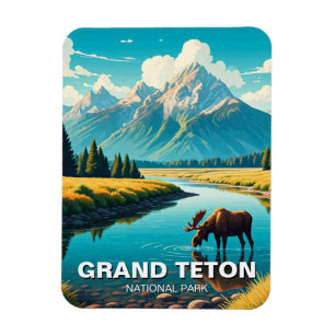 Elche im Grand Teton Nationalpark Magnet