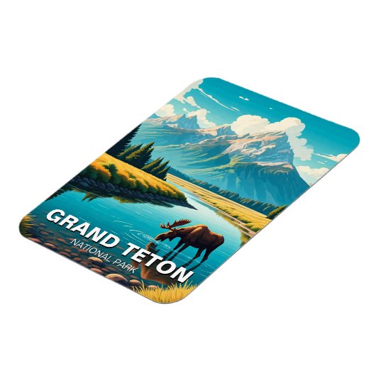 Elche im Grand Teton Nationalpark Magnet (Linke Seite)