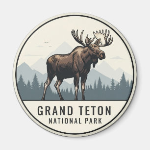 Elche im Grand Teton Nationalpark Magnet