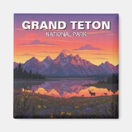 Elche im Grand Teton Nationalpark Magnet