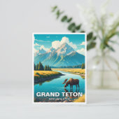 Elche im Grand Teton Nationalpark Postkarte (Stehend Vorderseite)