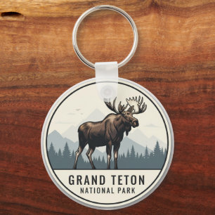 Elche im Grand Teton Nationalpark Schlüsselanhänger