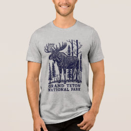 Elche im Grand Teton Nationalpark Tri-Blend Shirt
