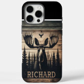 Elche im Holzschild Case-Mate iPhone Hülle (Rückseite)