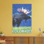 Elche im MondlichtColorado Leinwanddruck (Insitu (Wohnzimmer))