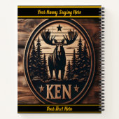 Elche im Morgengrauen, gerahmt von Pinien und Gipf Notizblock (Rückseite)