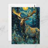 Elche im Pinienwald Van Gogh Postkarte (Vorne/Hinten)