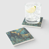 Elche im Pinienwald Van Gogh Steinuntersetzer (Seitenansicht)