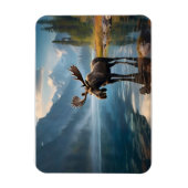 Elche im See Magnet (Vertikal)