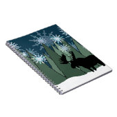 Elche im Snowflake-Wald Notizblock (Rechte Seite)