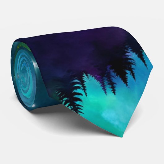 Elche im Wald Vollmond Krawatte (Gerollt)