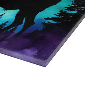 Elche im Wald Vollmond Schneidebrett (Ecke)