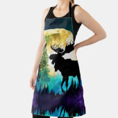 Elche im Wald Vollmond Schürze (InSitu)