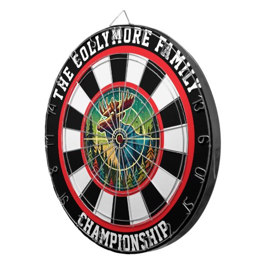 Elche im Waldbullseye Dartscheibe (Vorderseite rechts)