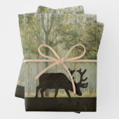 Elche im Walddesign Geschenkpapier Set (Beispiel)