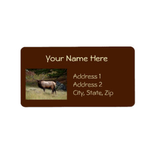 Elche im wilden adressaufkleber