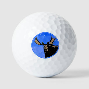 Elche im Winter - Originale Wildlife-Kunst Golfball