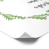 Elche im Winter Schnee Foto Verse Frohe Weihnachte Poster (Ecke)