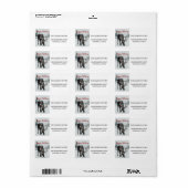 Elche im Winter Schneeheihen Adressaufkleber (Vorne)