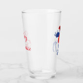 Elche in Colorado Flag mit Weihnachtsmannmütze Glas (Rechts)