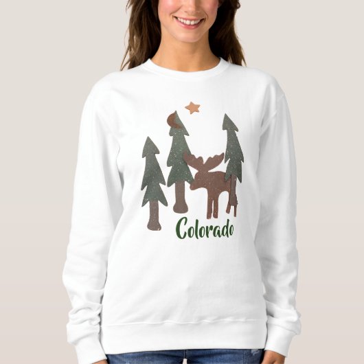 Elche in den Kiefern Sweatshirt (Vorderseite)