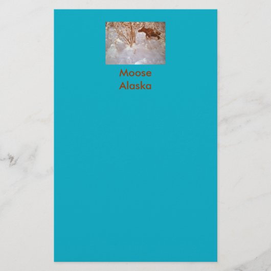 Elche in der Alaska Stationery Briefpapier (Vorderseite)