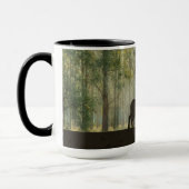 Elche in der Waldillustration personalisiert Tasse (Links)