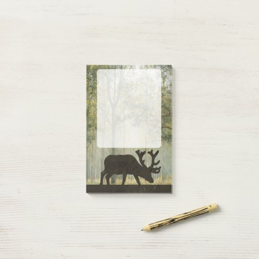 Elche in der WaldIllustration Post-it Klebezettel (Auf Schreibtisch)