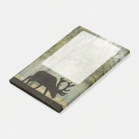 Elche in der WaldIllustration Post-it Klebezettel (angewinkelt)