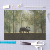 Elche in der Waldillustration Seidenpapier (Handwerk)