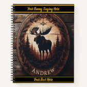 Elche in einem duskischen Wald Notizblock (Vorderseite)