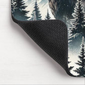 Elche in einem Mystischen Wald unter einem Mondlic Mousepad (Ecke)