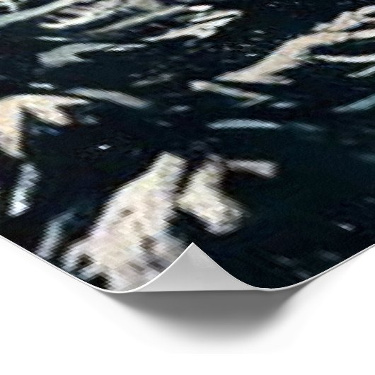 Elche in einem Mystischen Wald unter einem Mondlic Poster (Ecke)