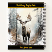 Elche in einem schneebedeckten Dämmerwald Notizblock (Rückseite)