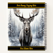 Elche in einem Schneewald Notizblock (Rückseite)