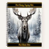 Elche in einem Schneewald Notizblock (Vorderseite)