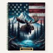Elche in einer ruhigen Wildnislandschaft Notizblock (Vorderseite)