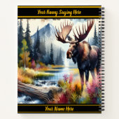 Elche in lebendiger Herbstwildnis Notizblock (Rückseite)