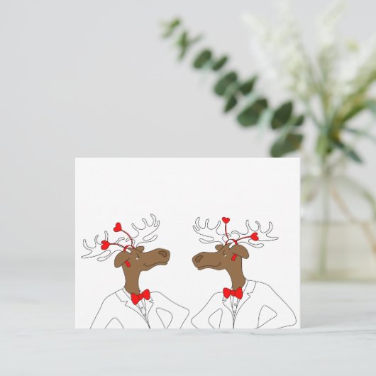 Elche in Liebe Postkarte (Stehend Vorderseite)