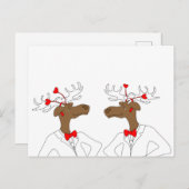 Elche in Liebe Postkarte (Vorne/Hinten)