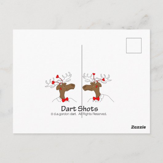 Elche in Liebe Postkarte (Rückseite)