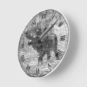 Elche in Schneemblem Runde Wanduhr (Winkel)