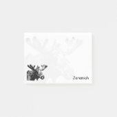 Elche in Schwarzweiss Post-it Klebezettel (Vorderseite)