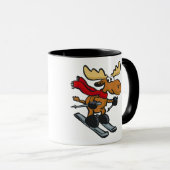 Elche ist im Winter Skaten | Farbe wählen Tasse (VorderseiteRechts)