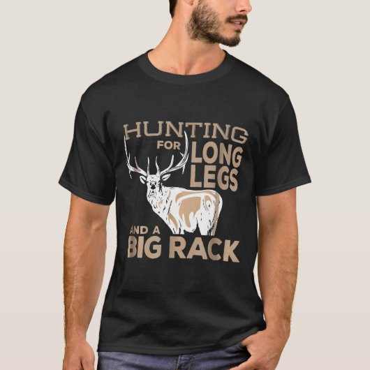 Elche jagen Big Rack Bull Hunter Jäger Saison T-Shirt (Vorderseite)