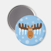 Elche Kopf_Eiskel Antler Magnet (Vorderseite/Rückseite)