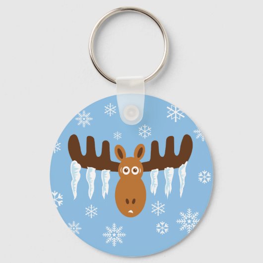 Elche Kopf_Eiskel Antler Schlüsselanhänger (Vorderseite)