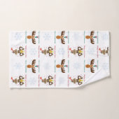 Elche Kopf_Merry Kiss Moose_Happy Gnu Jahr! Badhandtuch Set (Handtuch)